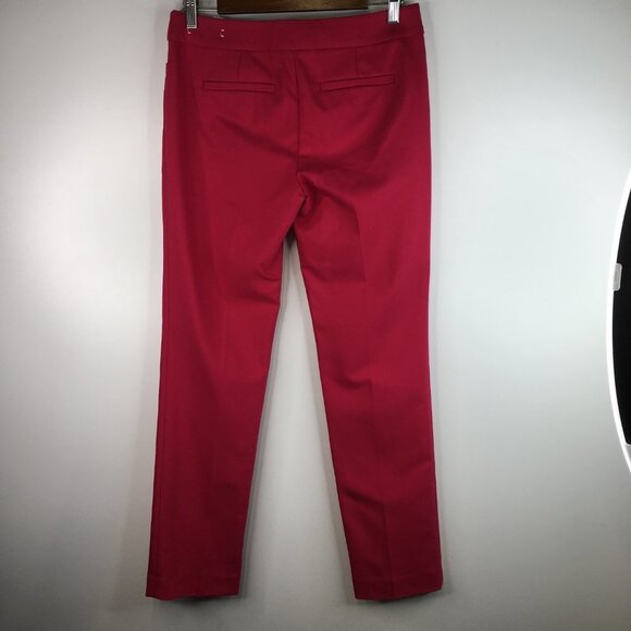 NWT Loft Marisa Deep Coral Pants Size 2 - Picture 6 of 10
